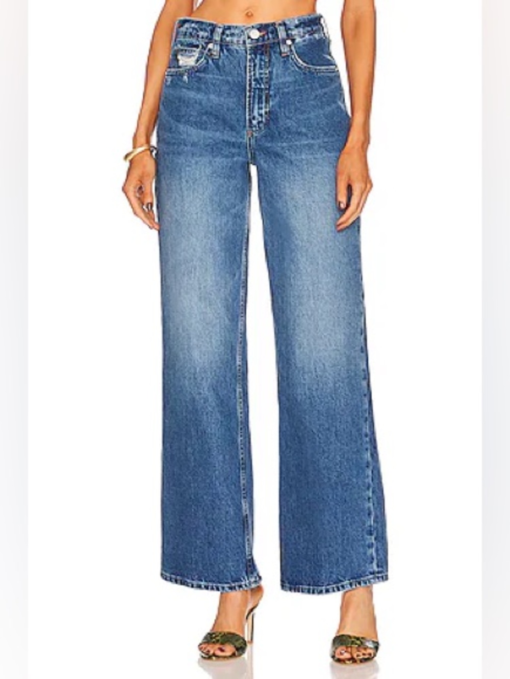 FRAME High ‘N’ Tight Wide Leg jeans - Stearnlee wash, size 25